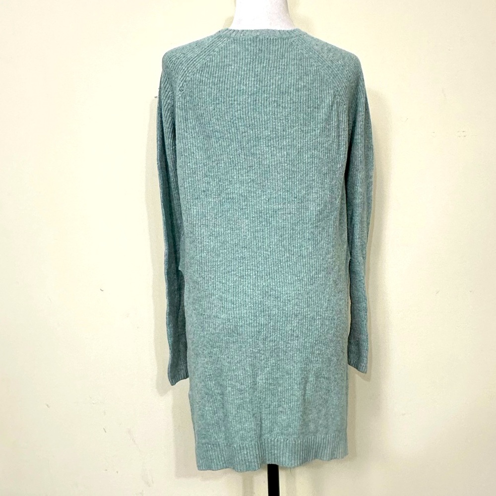NEW Anthropologie Moth Soft Green Crew Neckline Sweater Pullover Dress Tunic S/M - Picture 10 of 16